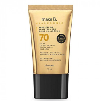 3. Base líquida O Boticário Make B. Hyaluronic FPS 70